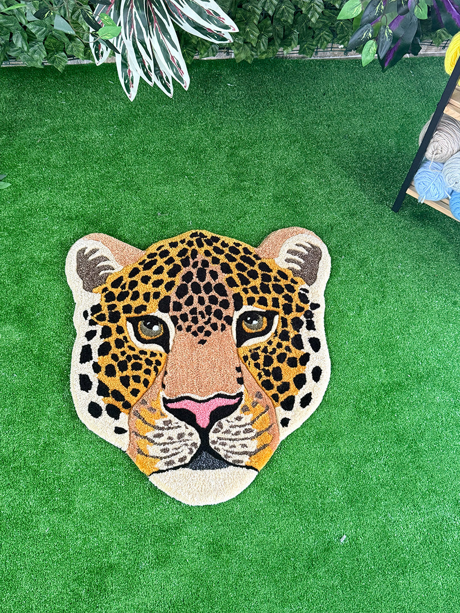 Panthera Black Panther Handmade Tufted Rug & Wall Art