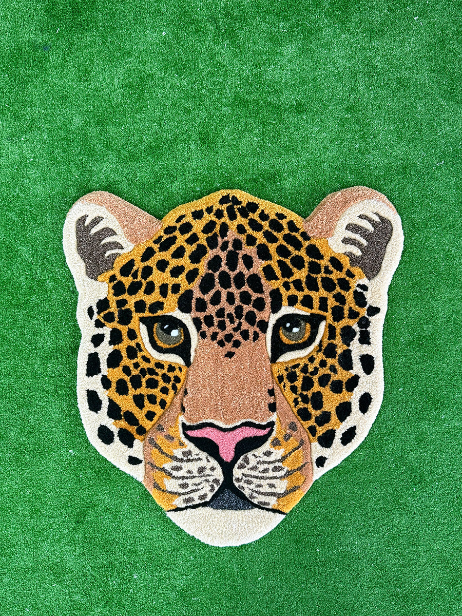 Panthera Black Panther Handmade Tufted Rug & Wall Art