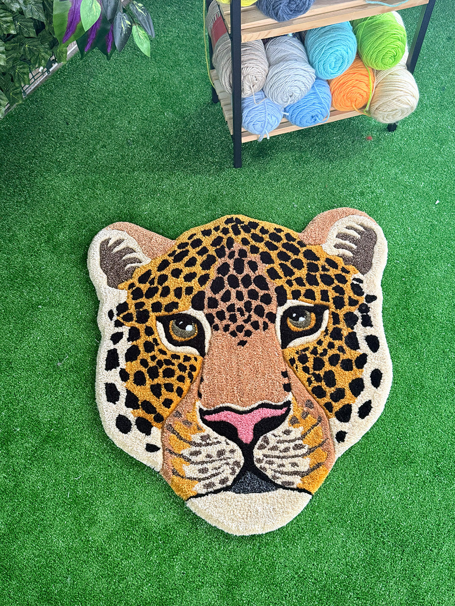 Panthera Black Panther Handmade Tufted Rug & Wall Art