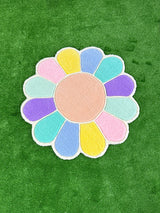 Pastel Daisy Flower Handmade Tufted Rug & Wall Art