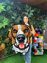 Patiya Custom Pet Portrait Handmade Tufted Rug & Wall Art