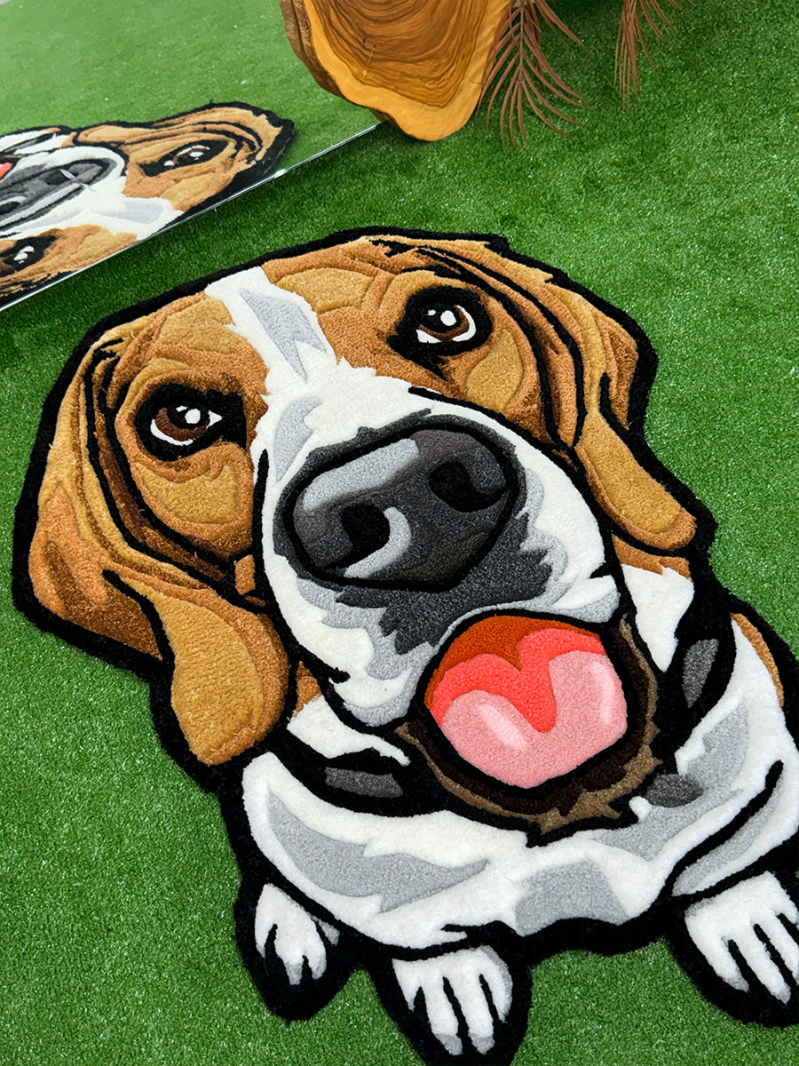 Patiya Custom Pet Portrait Handmade Tufted Rug & Wall Art