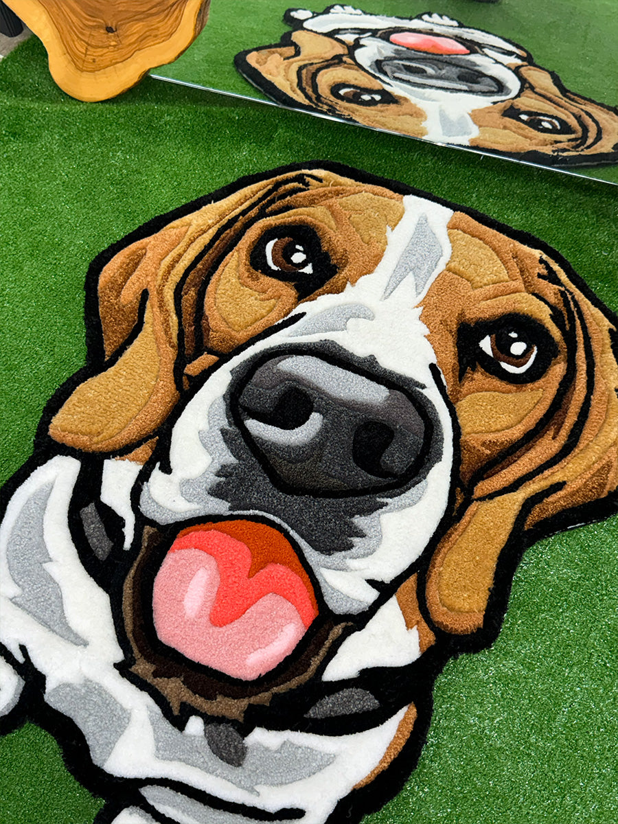 Patiya Custom Pet Portrait Handmade Tufted Rug & Wall Art