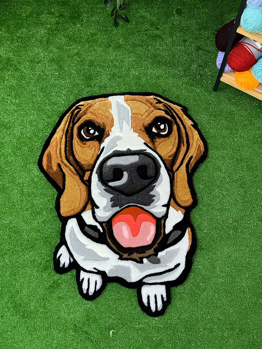 Patiya Custom Pet Portrait Handmade Tufted Rug & Wall Art