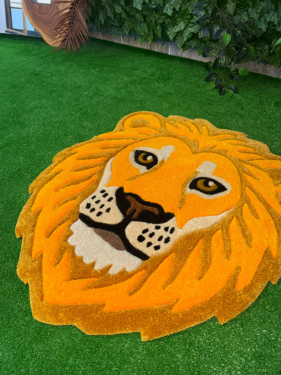 Regulus Majestic Lion Handmade Tufted Rug & Wall Art