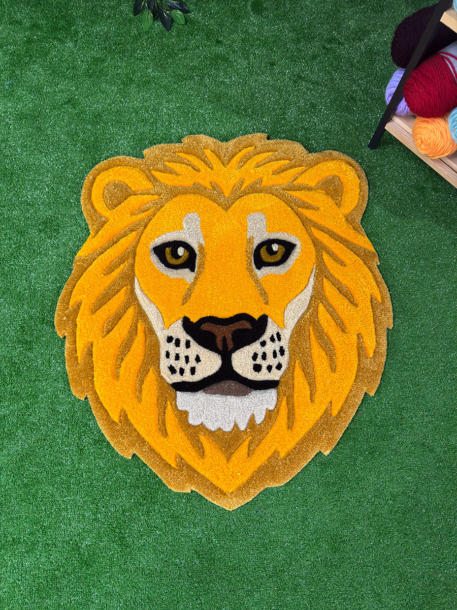 Regulus Majestic Lion Handmade Tufted Rug & Wall Art