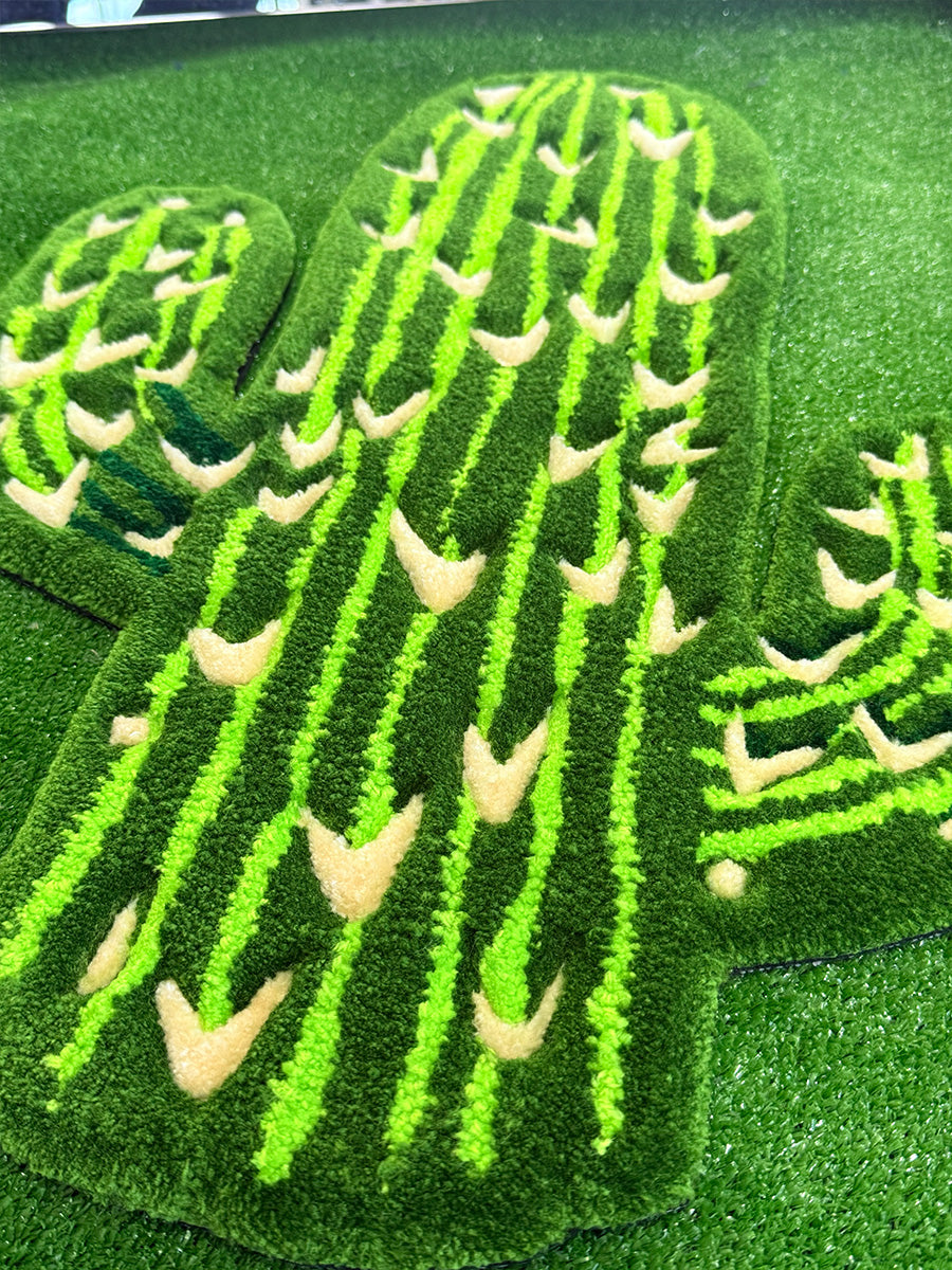Sagura Cactus Handmade Tufted Rug & Wall Art