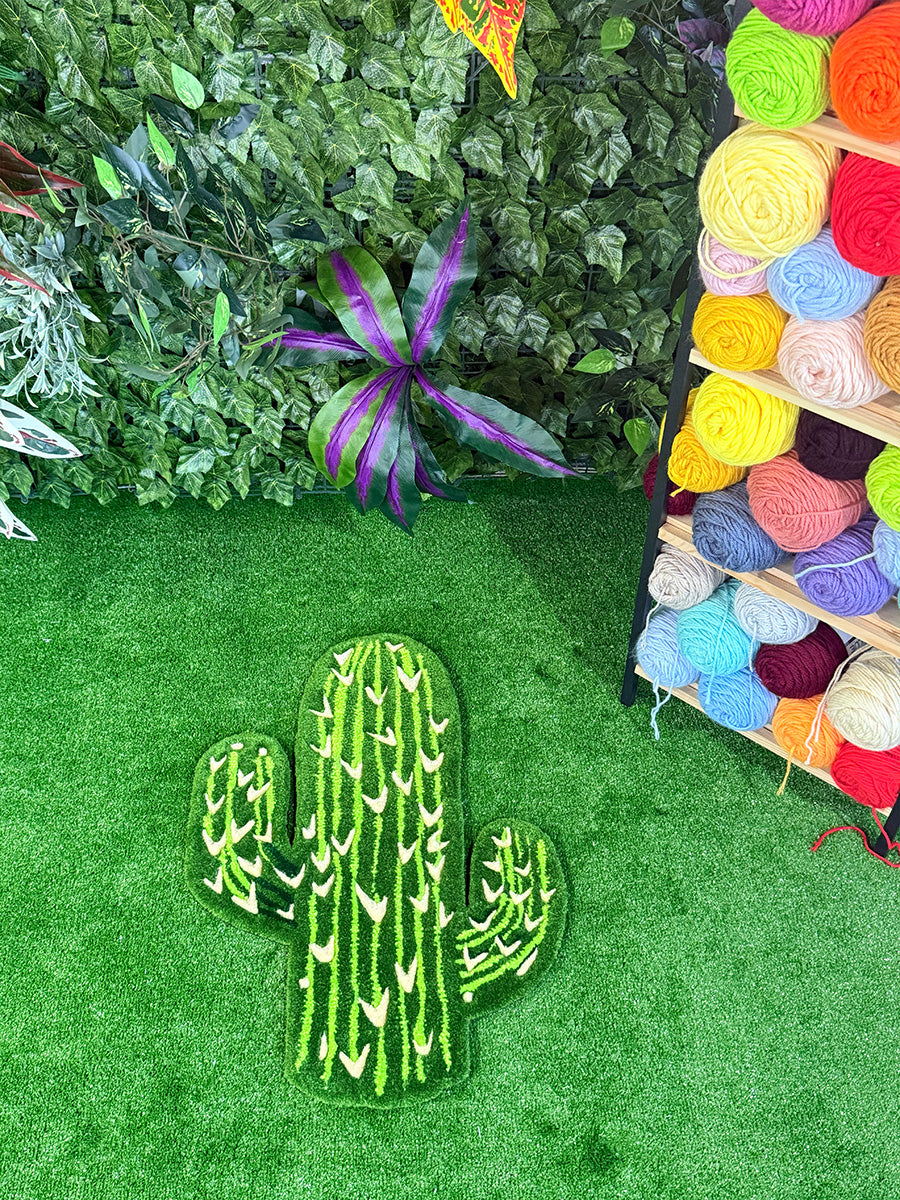 Sagura Cactus Handmade Tufted Rug & Wall Art