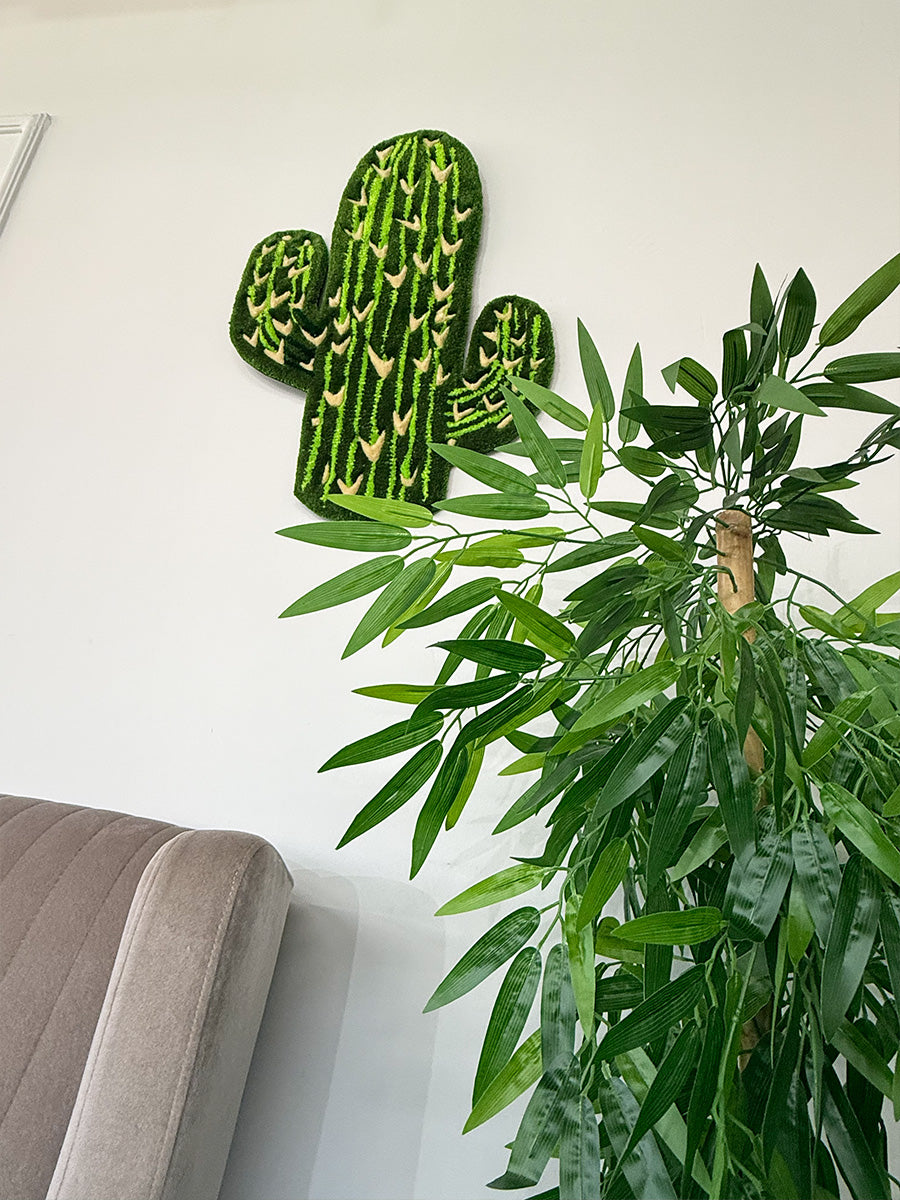 Sagura Cactus Handmade Tufted Rug & Wall Art