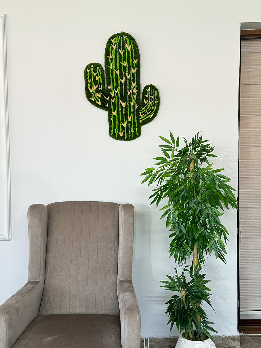 Sagura Cactus Handmade Tufted Rug & Wall Art