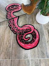 Vibrant Octopus Handmade Tufted Rug & Ocean Wall Art