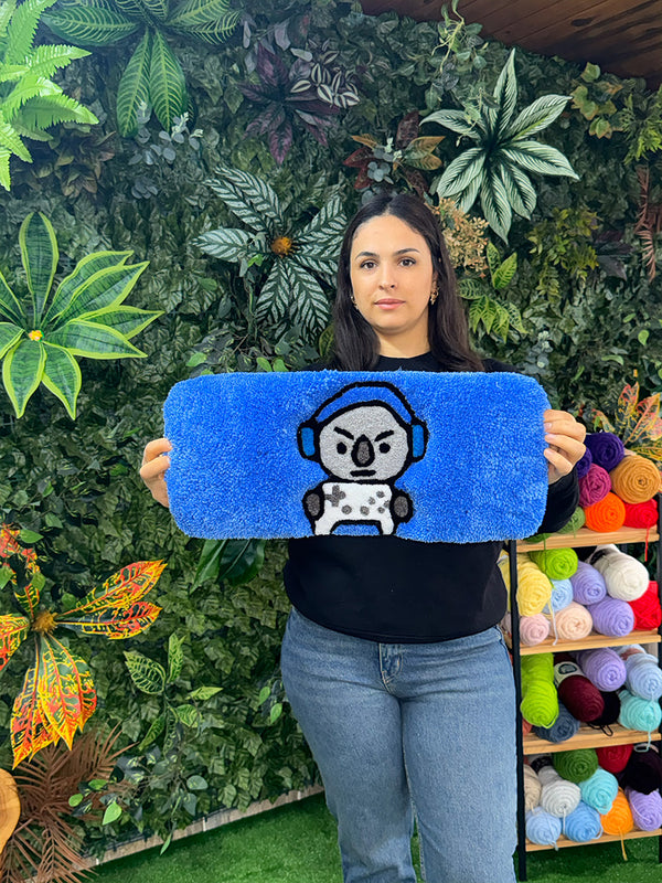 Joey Gamer Koala Handmade Tufted Keyboard Pad & Desk Mat