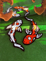 Yin Yang Koi Fish Set Handmade Tufted Rug & Wall Art