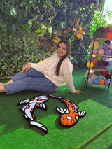 Yin Yang Koi Fish Set Handmade Tufted Rug & Wall Art